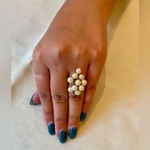 Vintage Cluster Pearl Ring